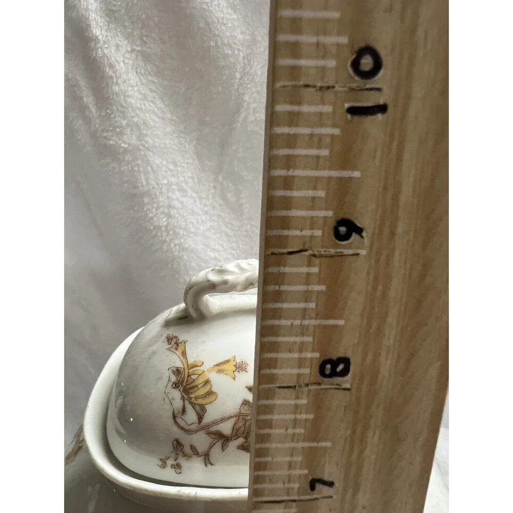 Limoge Teapot White with Gold Flowers Stamped Limoges France 9 Inches